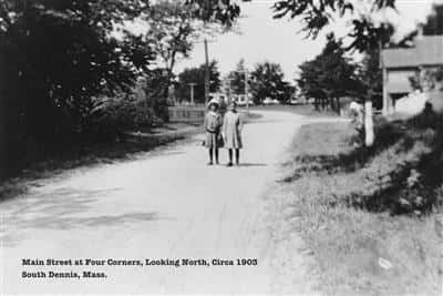 Main Street at Four Corners looking North, circa 190, South Dennis, MA