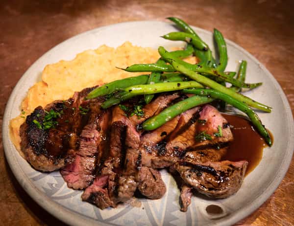 Ribeye with green beans