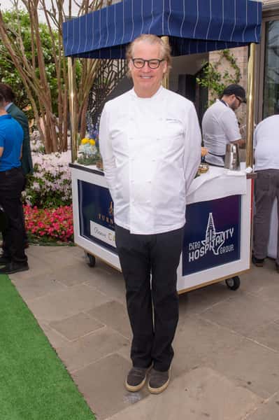 Chef Robert Del Grande at Ben Berg's Caviar Booth