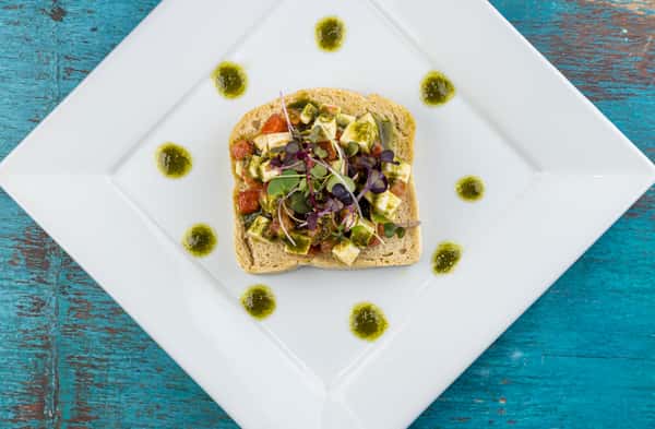 Toast with toppings