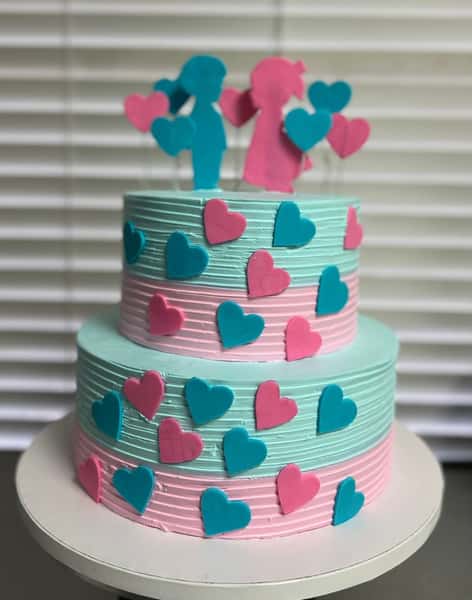 Heart theme cake from Chennai Cafe