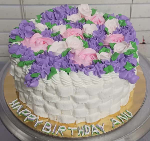 flower cake from Chennai Cafe