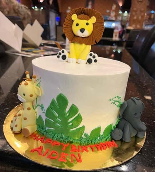 Leo theme cake from Chennai Cafe
