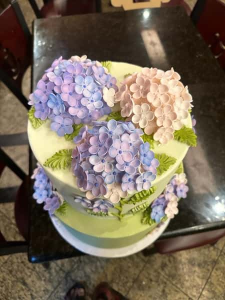 Vegan flower Wedding cake from Chennai Cafe