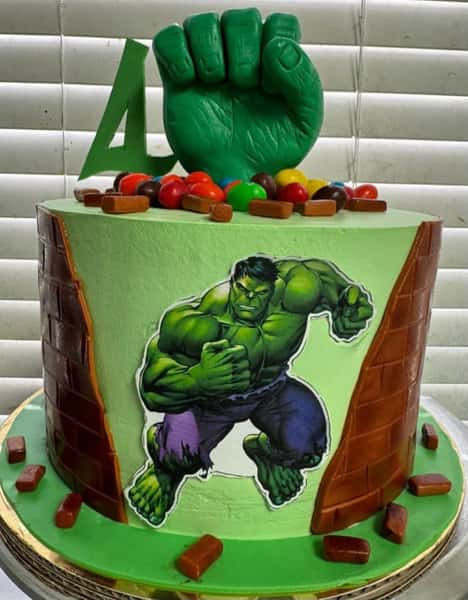 Hulk Birthday cake from Chennai Cafe