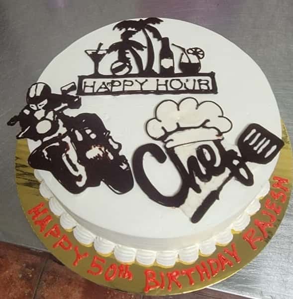 50th birthday cake from Chennai Cafe
