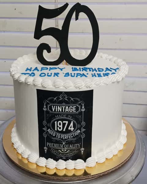 firfty bday cake from Chennai Cafe