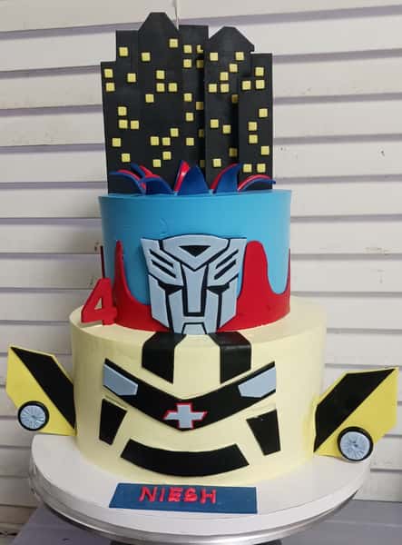 Transformer theme cake from Chennai Cafe
