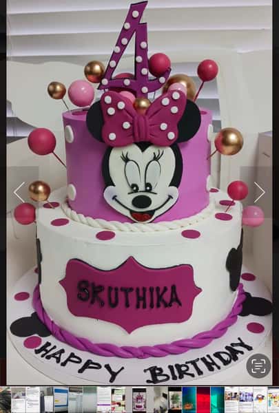 micky birthday cake from Chennai Cafe
