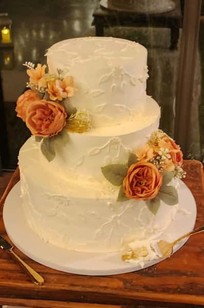 Elegant wedding vegan cake from Chennai Cafe