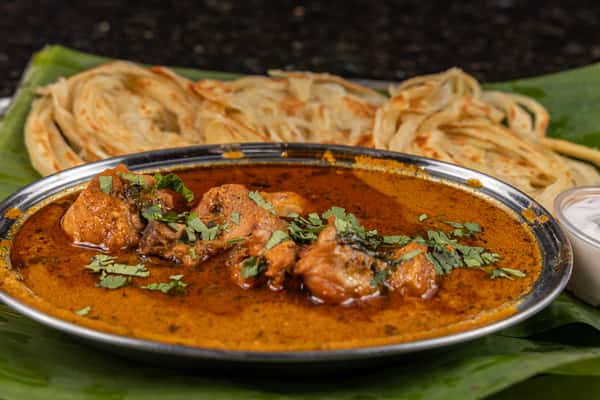 Parotta With Chicken Salna