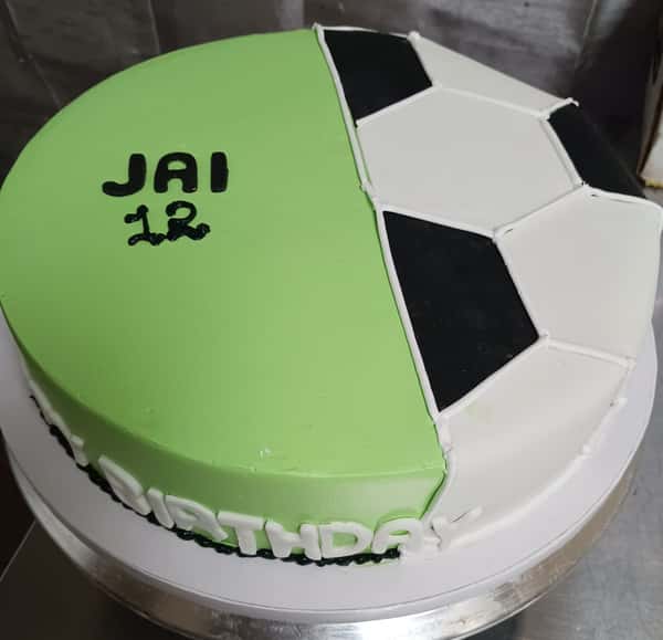 Soccer ball theme cake from Chennai Cafe 