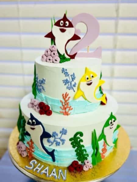 acquarium theme cake from Chennai Cafe