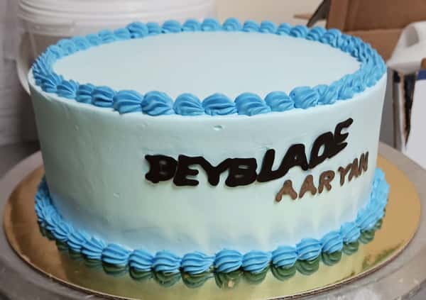 Bay blade theme cake from Chennai Cafe