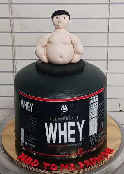 whey theme cake from Chennai Cafe