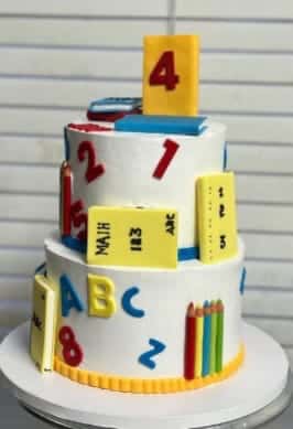 numbers theme cake from Chennai Cafe