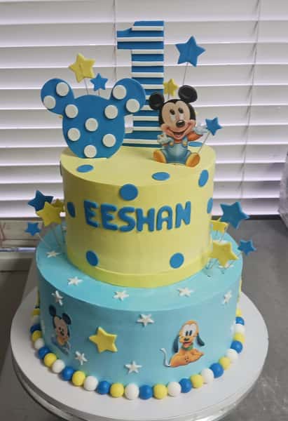 Micky mouse theme cake from Chennai Cafe