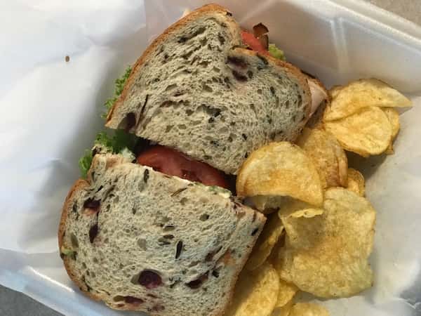 Sandwich and chips