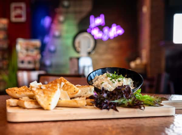 Artichoke Jalapeno Dip with Toasted Focaccia