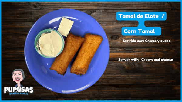 Tamales de elote frito, fried corn tamal
