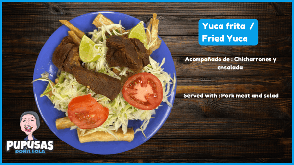 Yuca frita , fried yuca , fried cassava