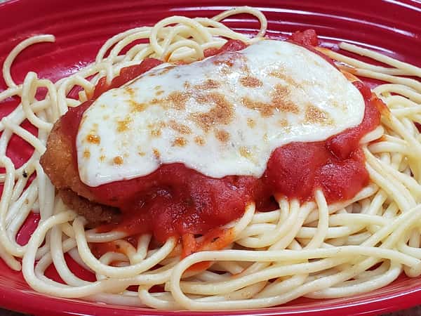 Chicken Parmigiana and Breadsticks