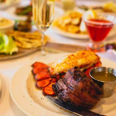 Filet Mignon with Lobster Tail Dinner Package (GF)