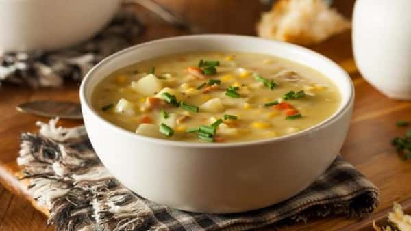 Sweet corn veg & chicken soup