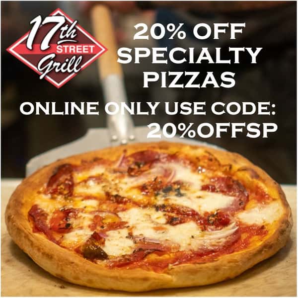20% Off Large Specialty pizza