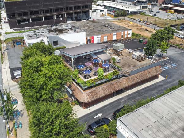 arial view of restaurant