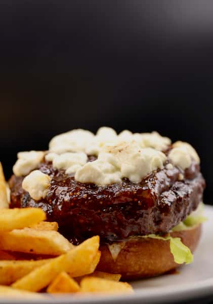 Fig and Goat Cheese Burger