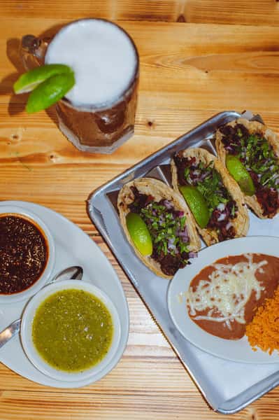 Top view photo of tacos