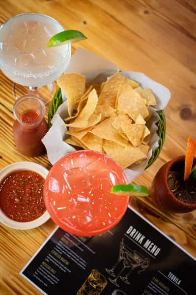 Top view photo of nachos