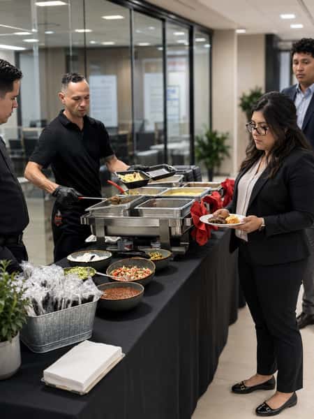 serving catering