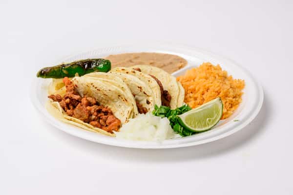 3 TACO PLATE FLOUR (Tortilla de Harina)