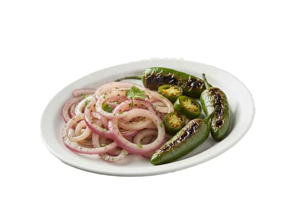 GRILLED ONION AND SERRANO PEPPER