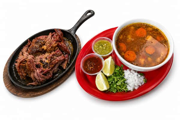 1 Lb. BARBACOA DE BORREGO + CONSOME