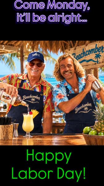 Happy Labor Day everyone! Come out to the #beach and celebrate the long weekend @beachcomberstaugustine and an ice cold #margarita ! Nothing but great #beachvibes and a little #parrothead twist! #staugustinebeach
