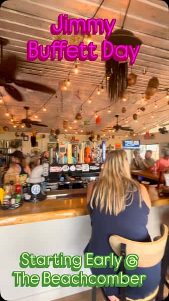 National #jimmybuffett day is upon us and some #locals  and #parrotheads  are already filing up the place. Come see Jenn and Robbie for a perfect #margarita or #mojito .
Think about some TRIGGER TACOS Too!