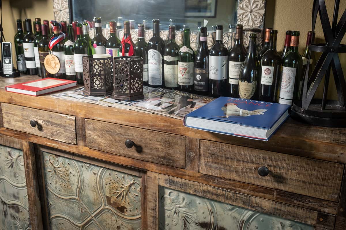 Bar with a variety of wine options