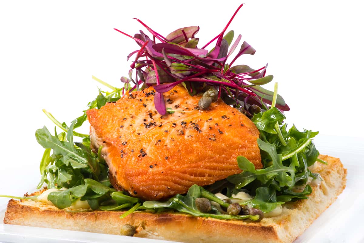 Open-Faced Salmon Sandwich