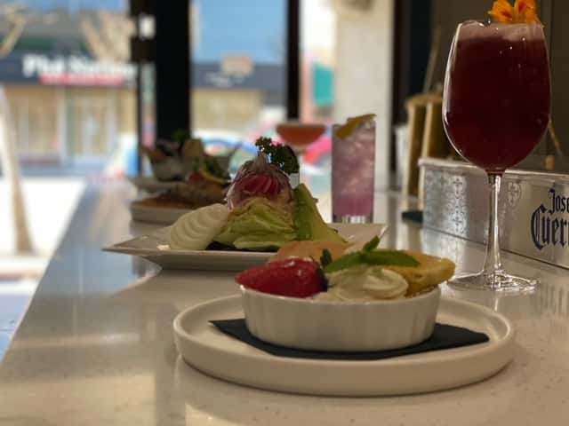 bar with food on it