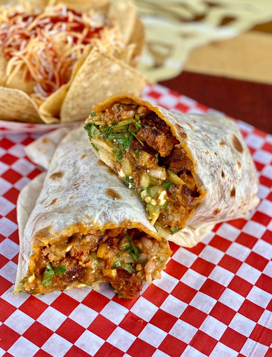 Al Pastor Burro (Marinated Pork)