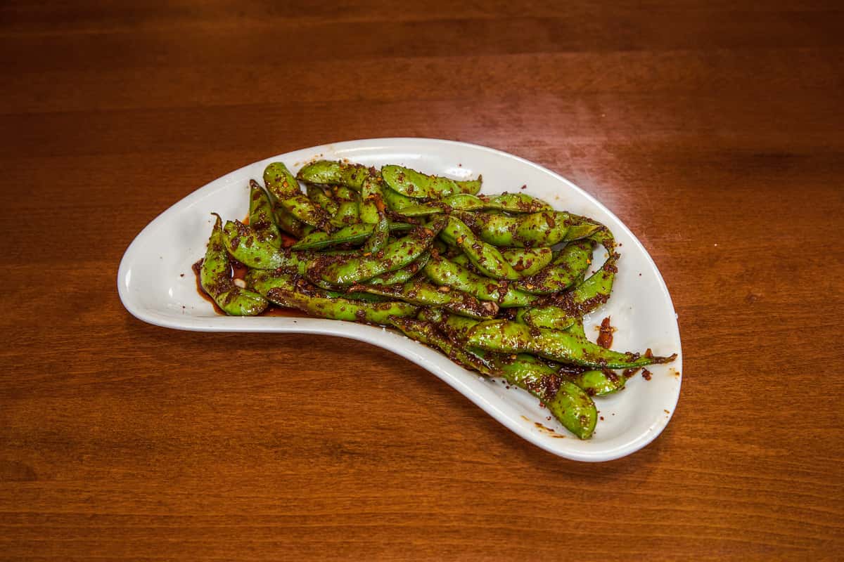 Spicy Edamame - Simply Ramen BG - Ramen Restaurant in Bowling Spicy Edamame - Simply Ramen BG - Ramen Restaurant in Bowling