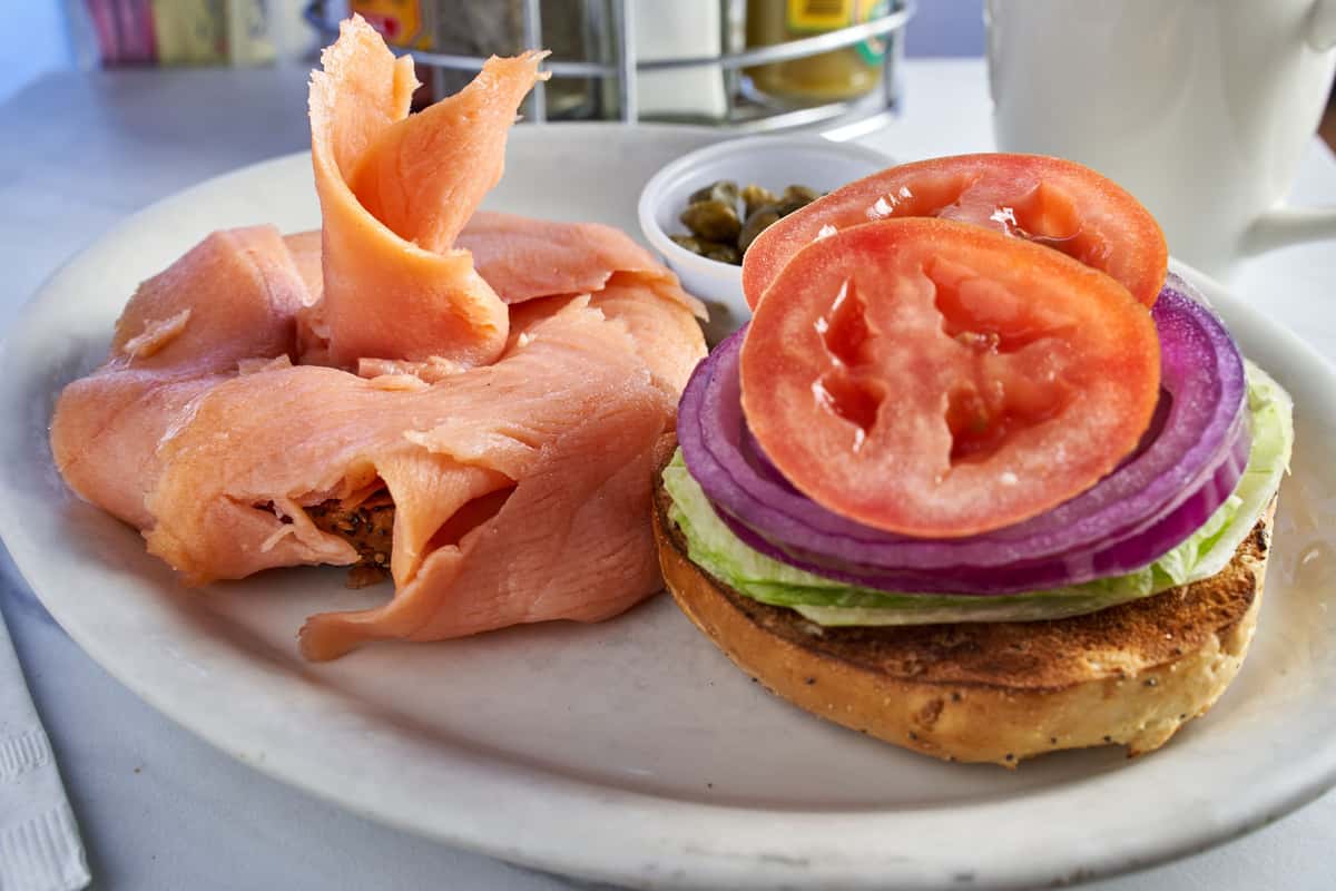 Nova Scotia Lox Bagel Sandwich Menu Moon Valley CafeRestaurant in