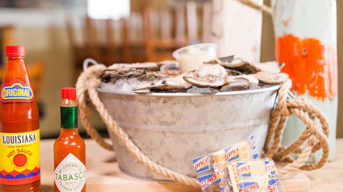 bucket of oysters