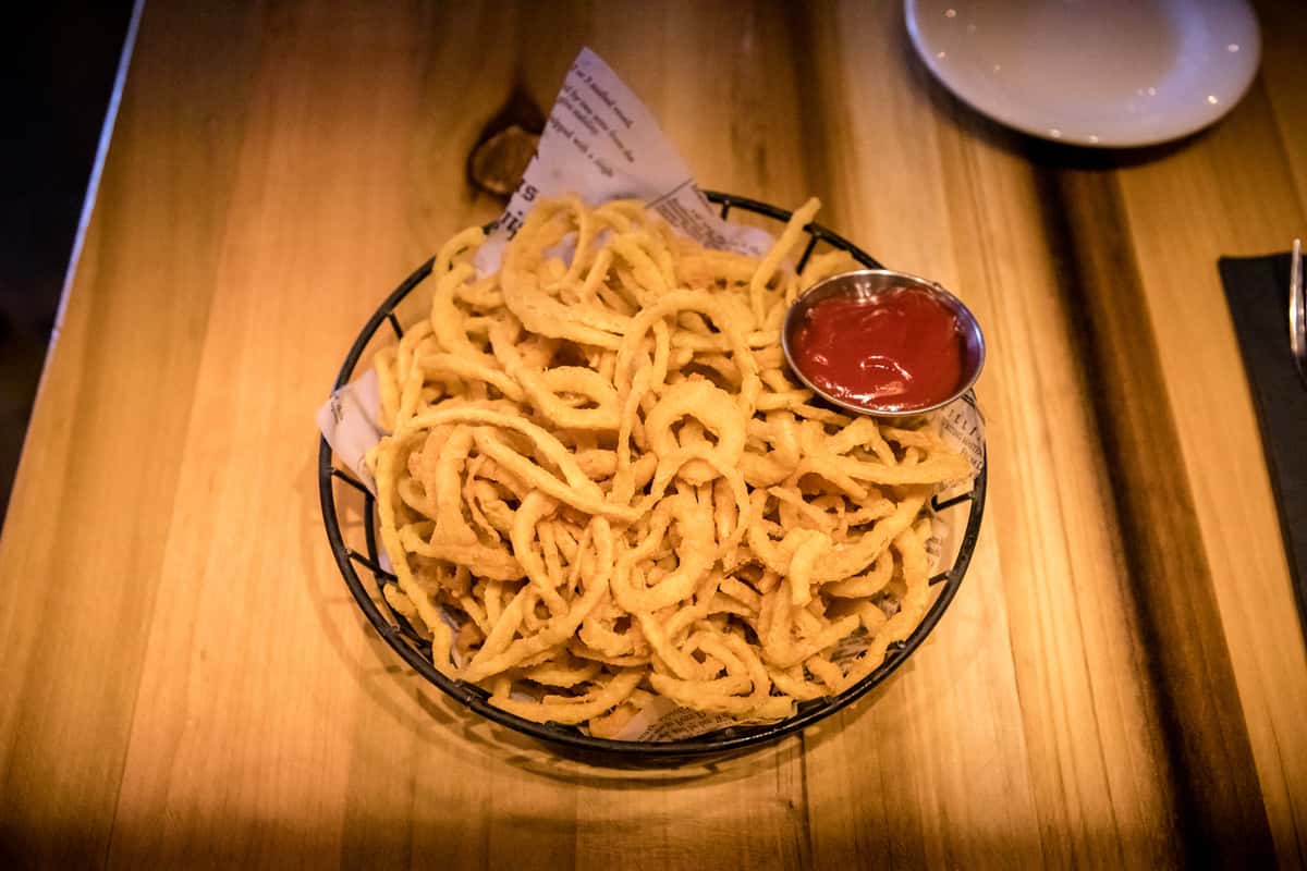Onion Strings Appetizers Route 1 Grillhouse American Restaurant