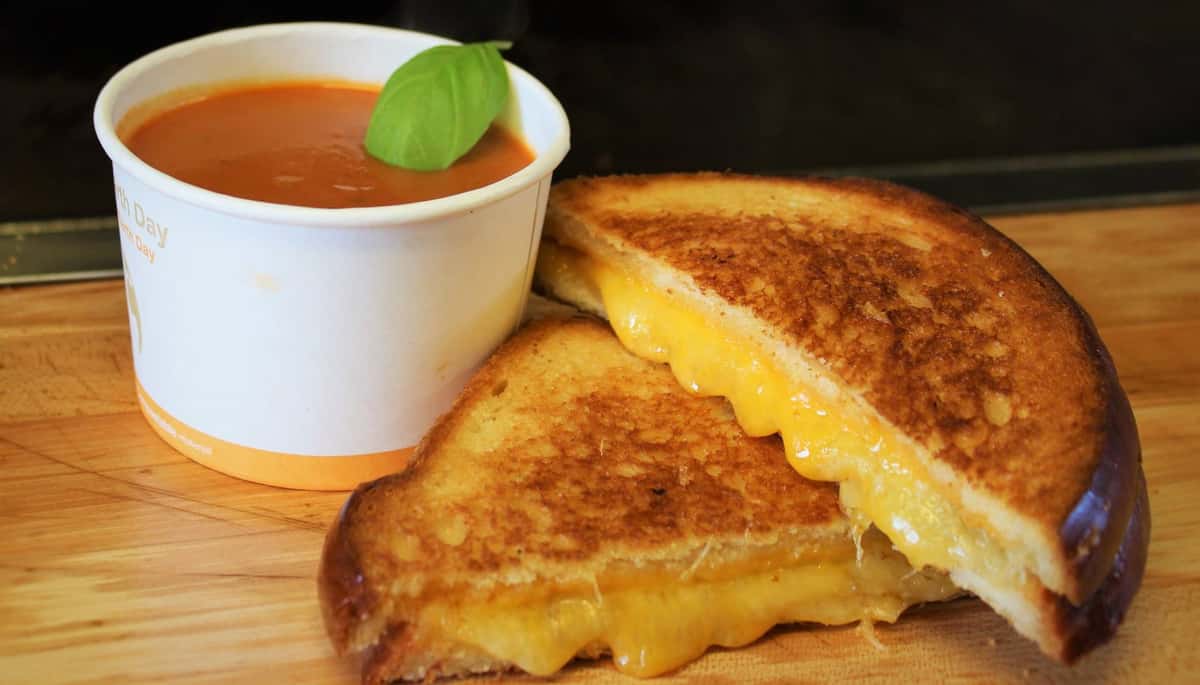 Grilled cheese and tomato soup