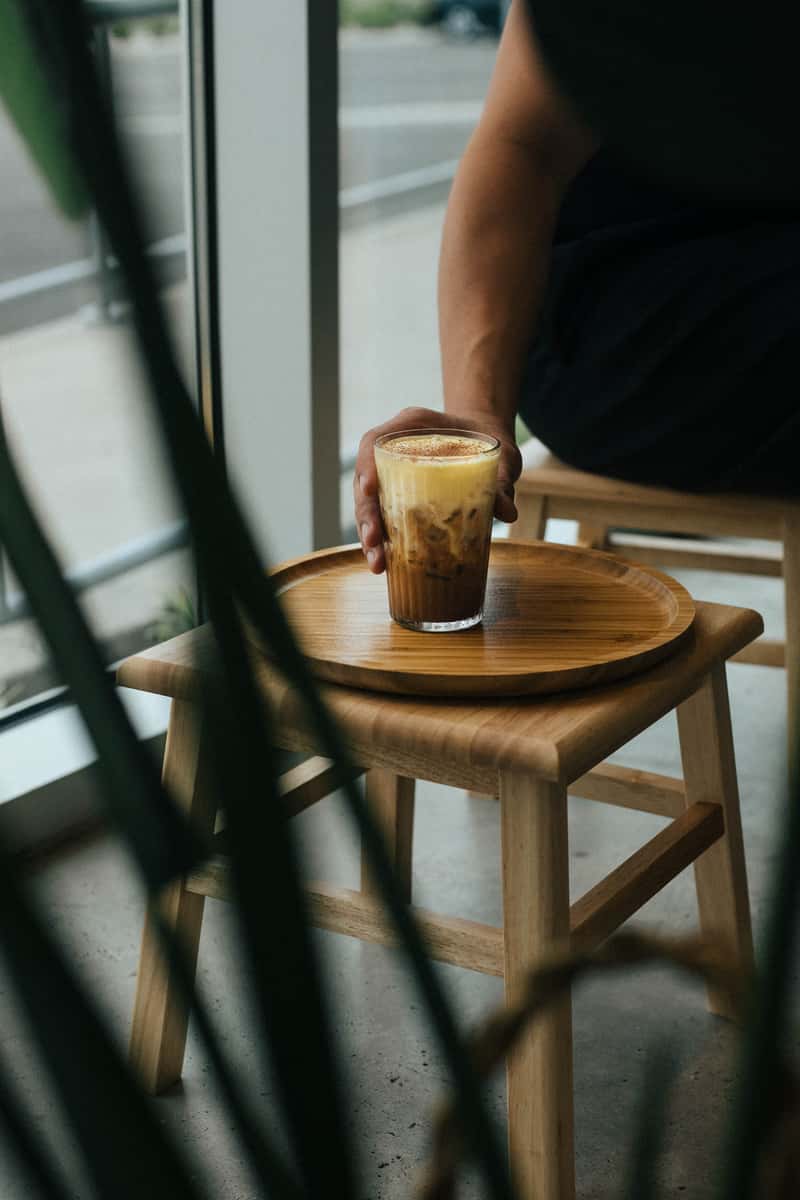 Bread and latte