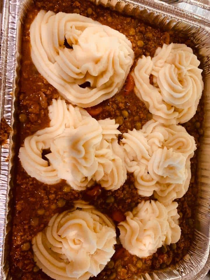 Family Style Sweet Shepherd's Pie & Rolls